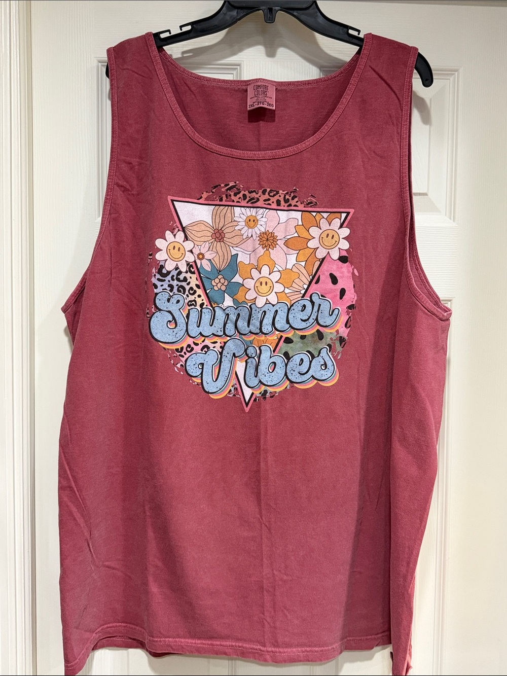 Comfort Colors Dusty Rose "Summer Vibes" Graphic Tank